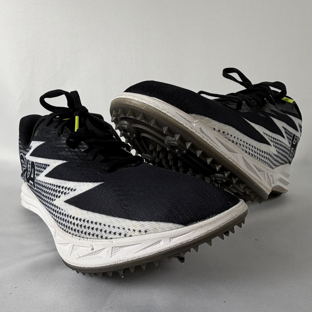 HOKA‎ U CRESCENDO Men's Track & Field Spike Shoes Lace-Up Black White Size 8.5